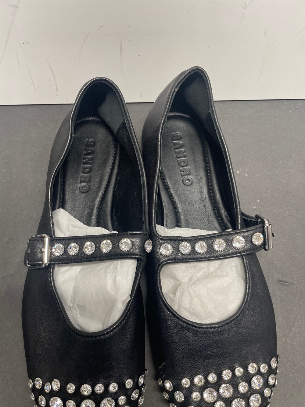 Salna Embellished Ballet Flats in Leather - Picture 7 of 7